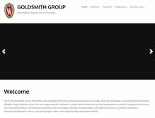 Tablet Screenshot of goldsmith.chem.wisc.edu