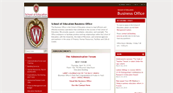 Desktop Screenshot of businessoffice.education.wisc.edu