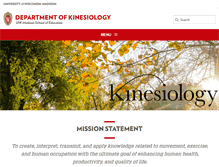 Tablet Screenshot of kinesiology.education.wisc.edu