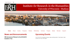 Desktop Screenshot of irh.wisc.edu