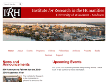 Tablet Screenshot of irh.wisc.edu