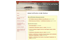 Desktop Screenshot of ncaacertification.wisc.edu