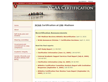 Tablet Screenshot of ncaacertification.wisc.edu