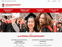 Tablet Screenshot of commencement.wisc.edu