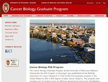 Tablet Screenshot of cancerbiology.wisc.edu