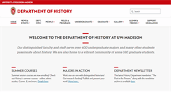 Desktop Screenshot of history.wisc.edu