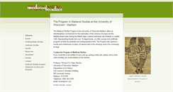 Desktop Screenshot of medievalstudies.wisc.edu