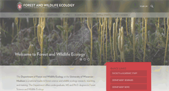 Desktop Screenshot of forestandwildlifeecology.wisc.edu