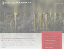 Tablet Screenshot of forestandwildlifeecology.wisc.edu