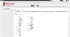 Desktop Screenshot of lists.fammed.wisc.edu