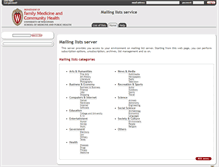 Tablet Screenshot of lists.fammed.wisc.edu