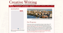 Desktop Screenshot of creativewriting.wisc.edu