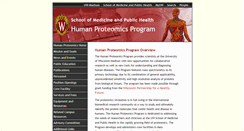 Desktop Screenshot of humanproteomics.wisc.edu