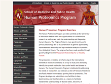 Tablet Screenshot of humanproteomics.wisc.edu