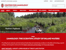 Tablet Screenshot of limnology.wisc.edu