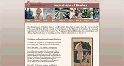 Desktop Screenshot of medhist.wisc.edu