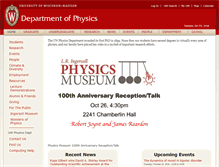 Tablet Screenshot of physics.wisc.edu