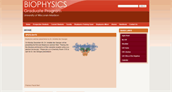 Desktop Screenshot of biophysics.wisc.edu