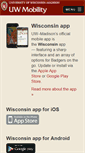 Mobile Screenshot of mobile.wisc.edu