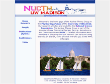 Tablet Screenshot of nucth.physics.wisc.edu
