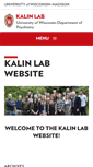 Mobile Screenshot of kalinlab.psychiatry.wisc.edu