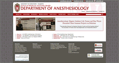 Desktop Screenshot of anesthesia.wisc.edu
