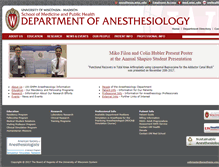 Tablet Screenshot of anesthesia.wisc.edu