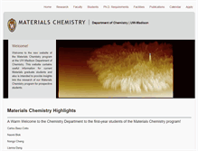 Tablet Screenshot of materials.chem.wisc.edu