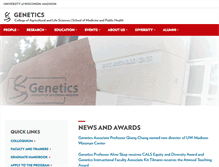 Tablet Screenshot of genetics.wisc.edu