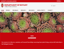Tablet Screenshot of botany.wisc.edu