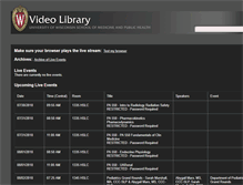 Tablet Screenshot of live.videos.med.wisc.edu