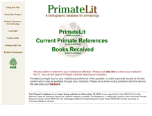 Tablet Screenshot of primatelit.library.wisc.edu