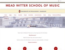 Tablet Screenshot of music.wisc.edu