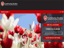 Tablet Screenshot of continuingstudies.wisc.edu